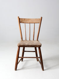 antique plank seat chair