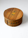 vintage stenciled wooden cheese box