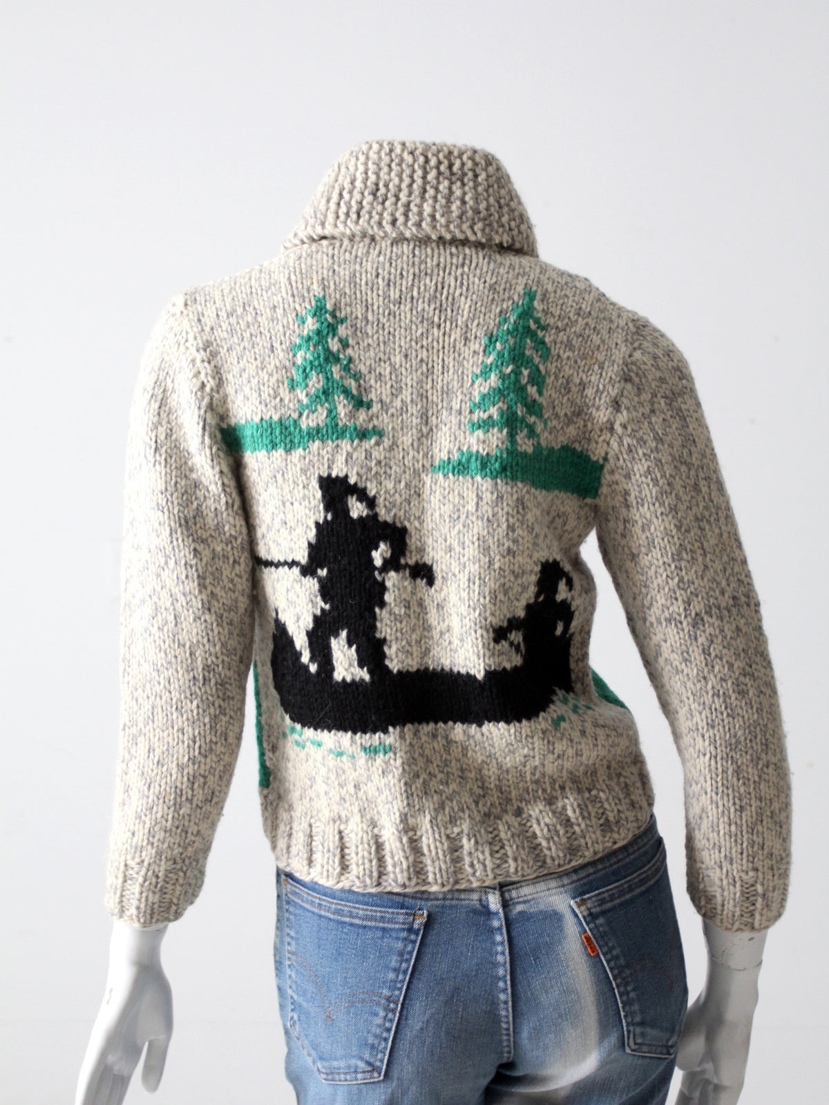 vintage  hand knit cowichan sweater
