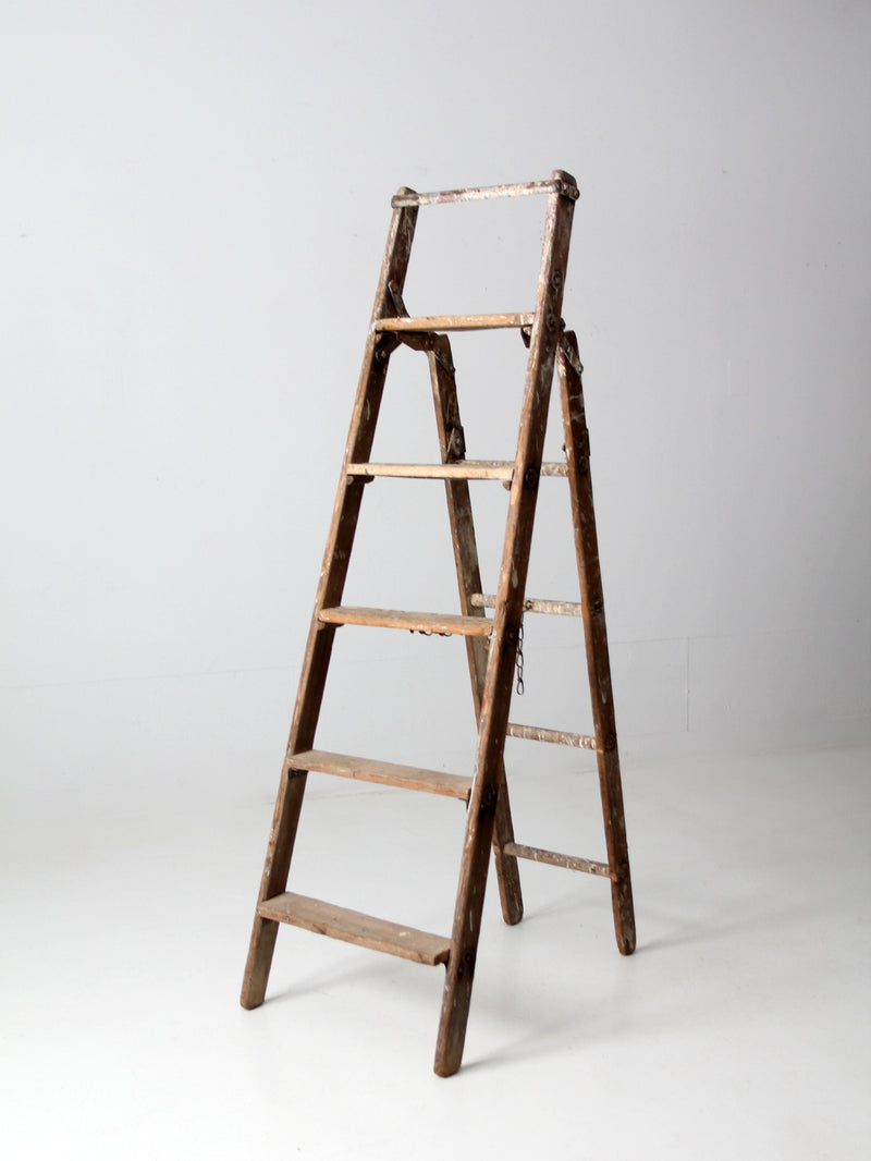 vintage rustic folding ladder