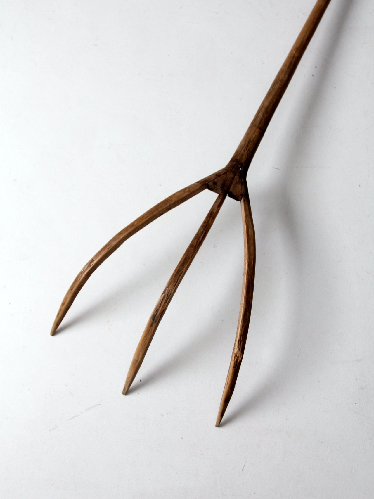 antique primitive hay fork