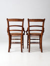 antique Victorian cane seat chairs pair