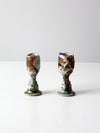 vintage studio pottery candle holders