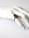 vintage amber statement ring