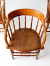 antique captains chairs set of 3