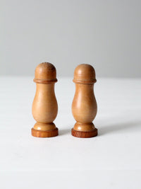 vintage wood salt and pepper shakers