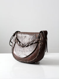 vintage 1970s leather shoulder bag