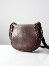 vintage 70s leather shoulder bag