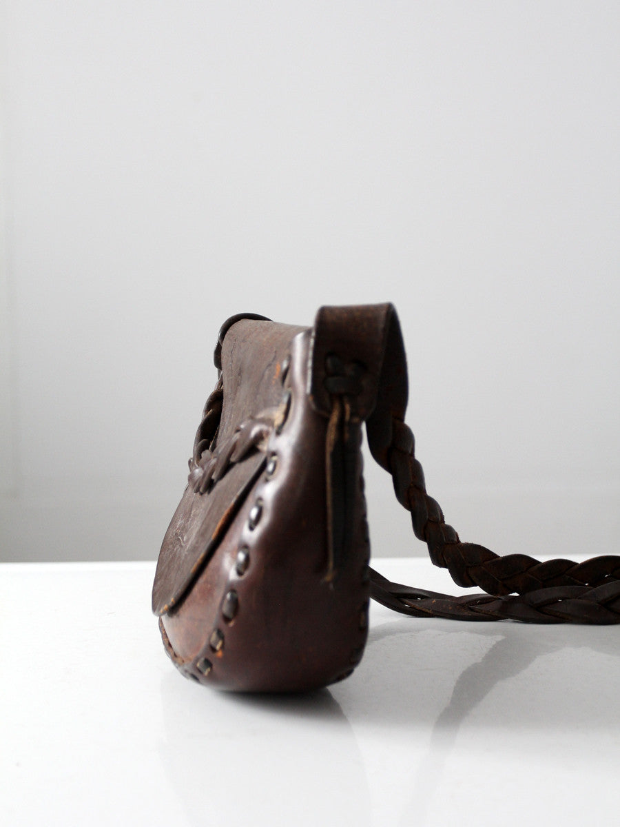 vintage 1970s leather shoulder bag