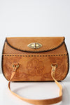 vintage tooled leather purse