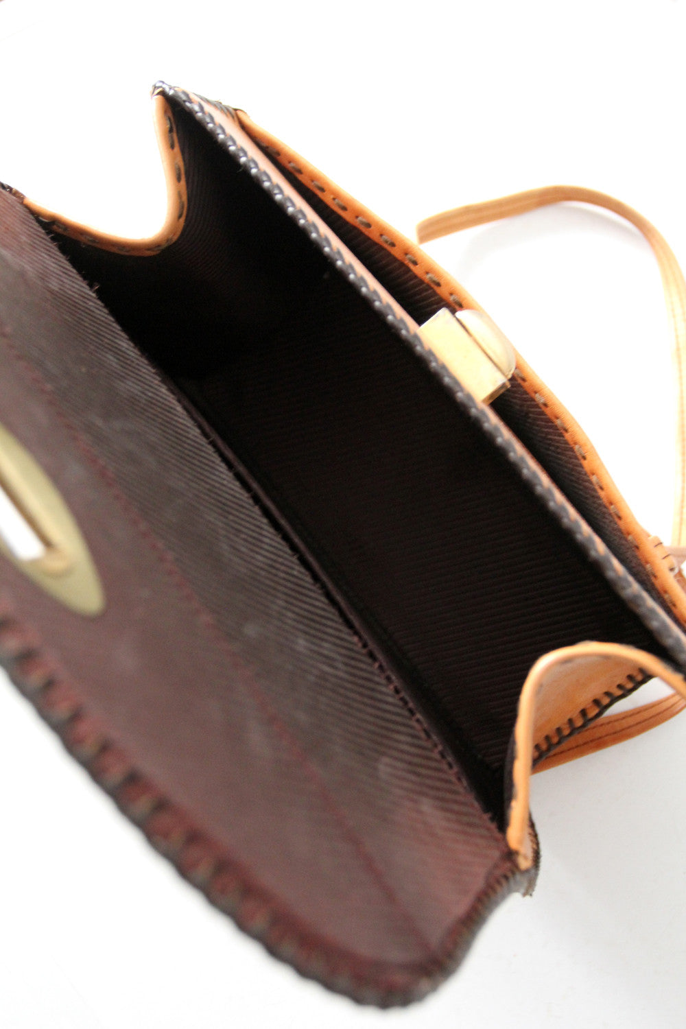 vintage tooled leather purse