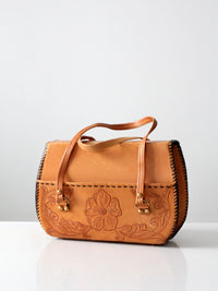 vintage tooled leather purse