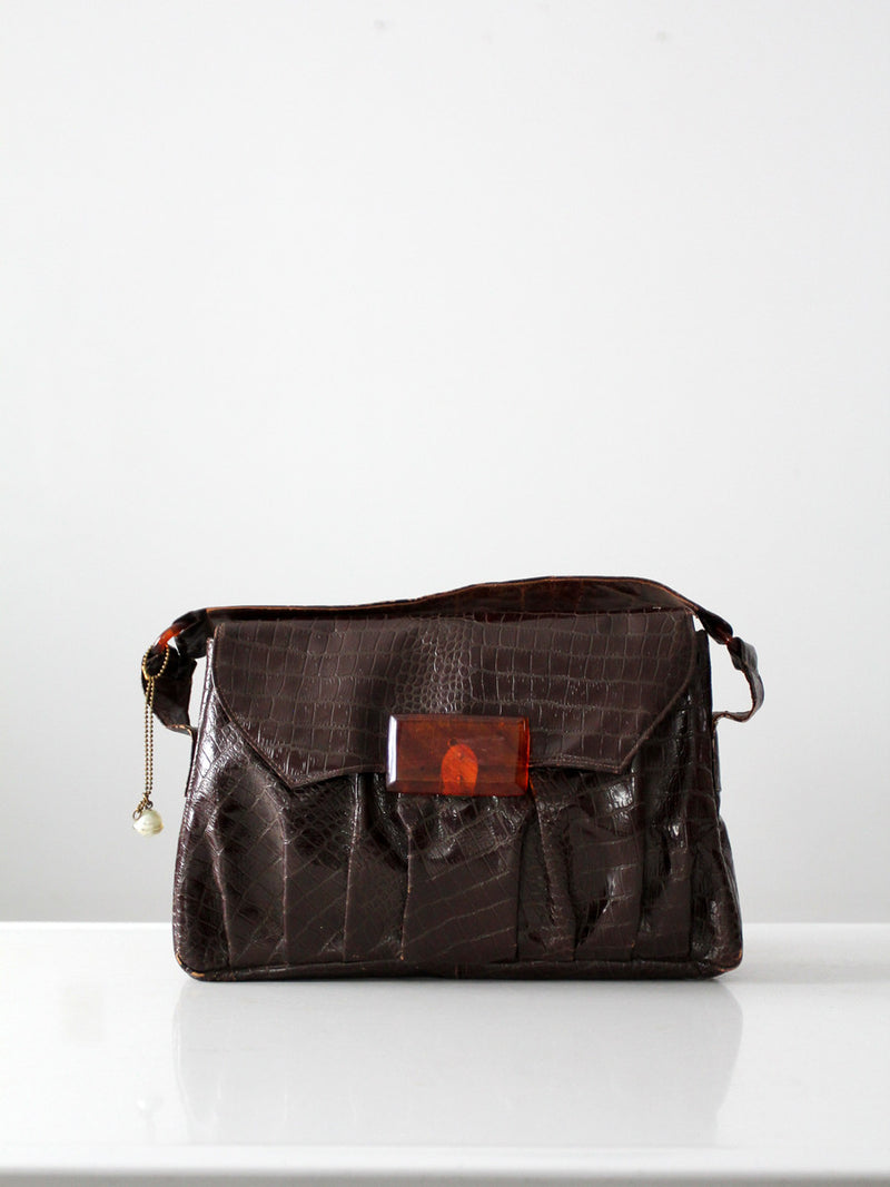 vintage 30s leather purse