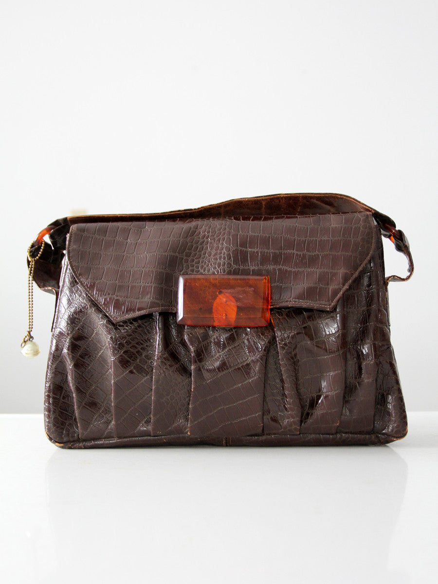 vintage 30s leather purse