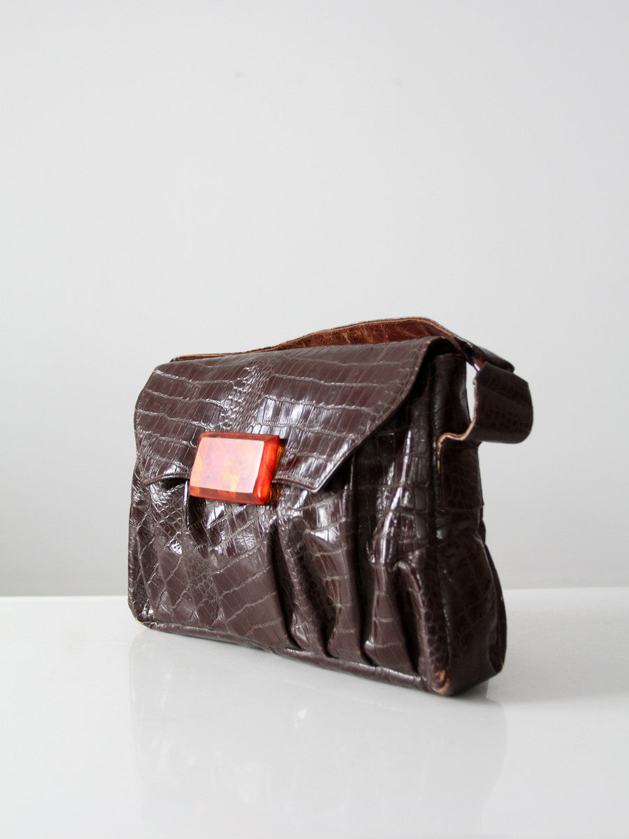vintage 30s leather purse