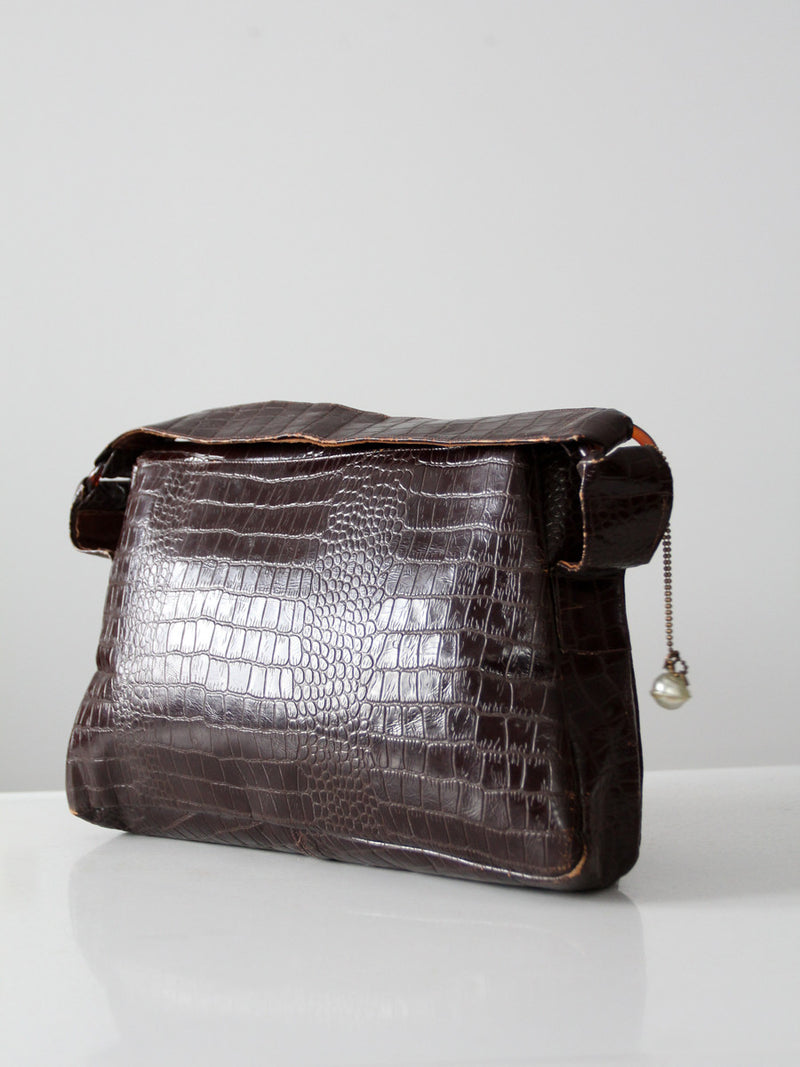 vintage 30s leather purse