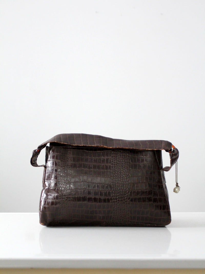vintage 30s leather purse