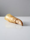 vintage cream bull cow horn