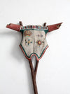 vintage western folk art painted skull