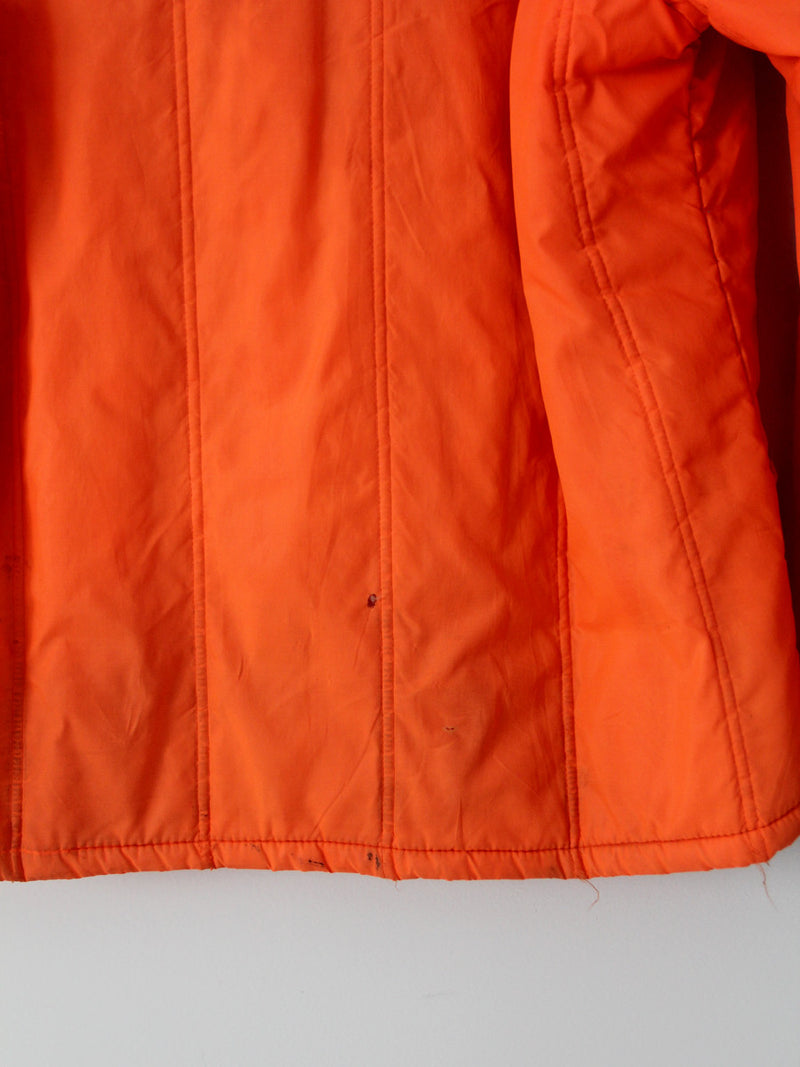 vintage orange nylon hunting jacket