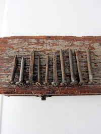 1930s railroad date nail collection