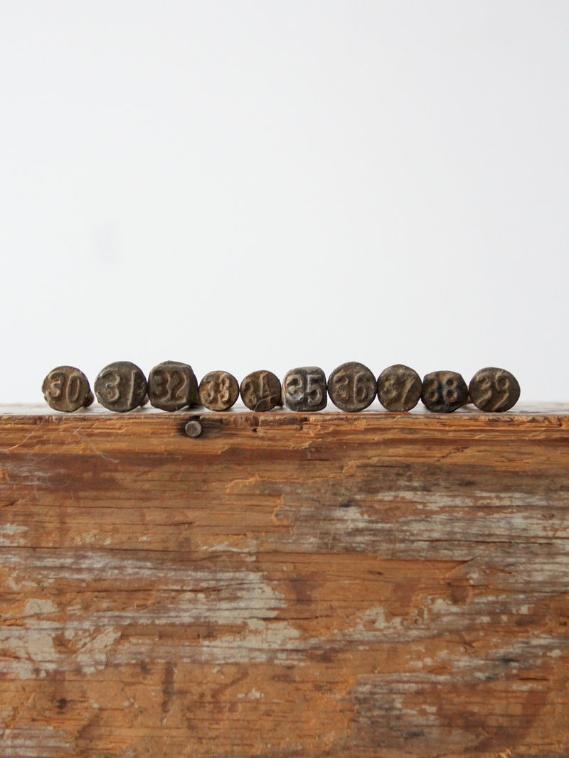 1930s railroad date nail collection