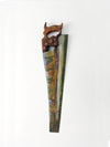 vintage folk art painting on Atkins hand saw