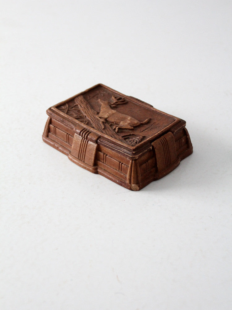vintage 40s Syroco style cigarette box