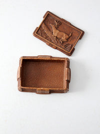 vintage 40s Syroco style cigarette box