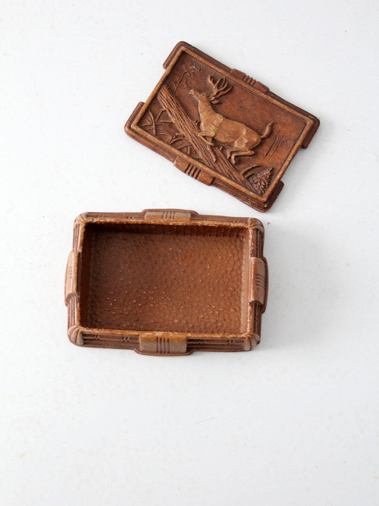 vintage 40s Syroco style cigarette box
