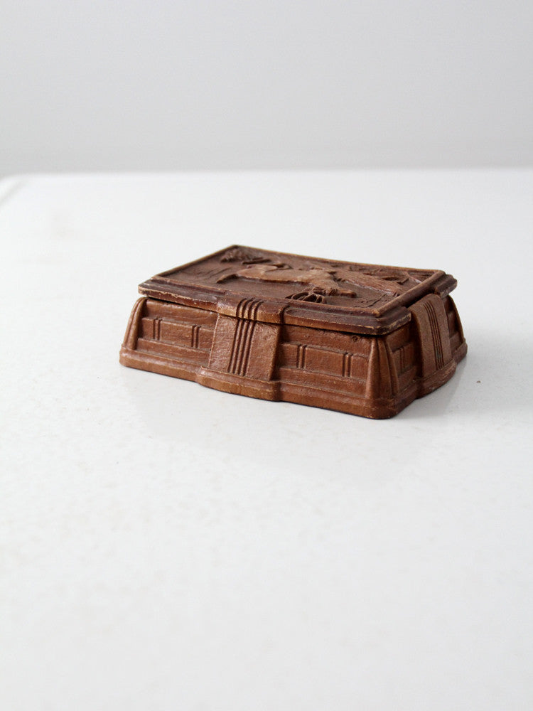 vintage 40s Syroco style cigarette box