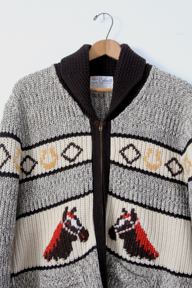 vintage 50s horse sweater by A.Caldwell