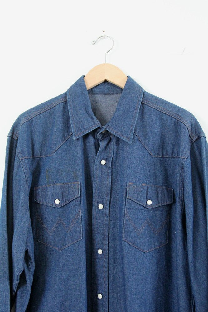 vintage 70s Wrangler denim shirt