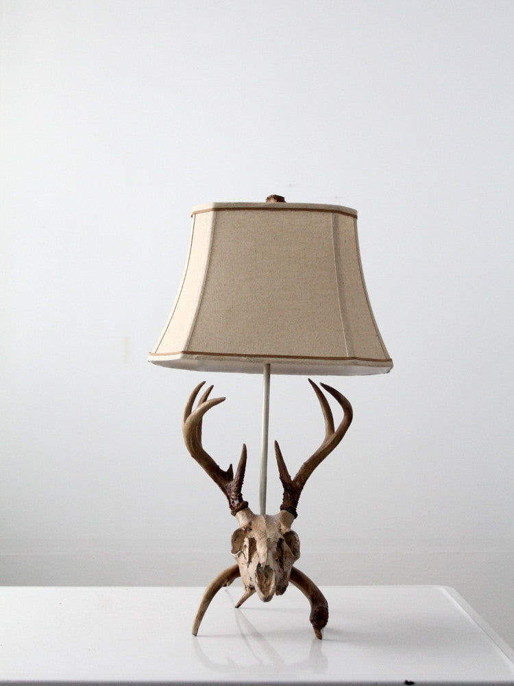 deer skull lamp