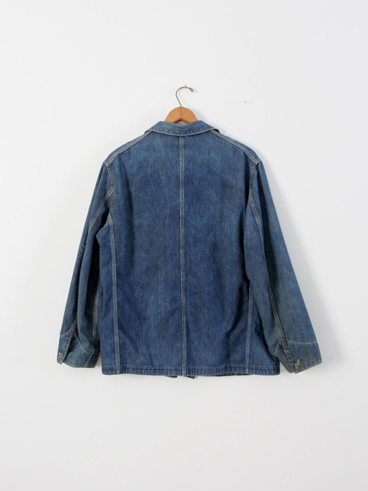 vintage 40s men's Sanforized denim jacket