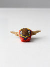 vintage Native American beaded miniature longhorn art