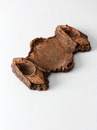 vintage 40s Syroco style pipe holder