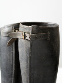 vintage black leather gaiters