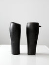 vintage black leather half chaps