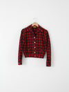 vintage 50s Bobbie Brooks plaid jacket