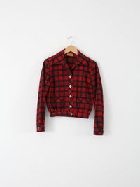 vintage 50s Bobbie Brooks plaid jacket