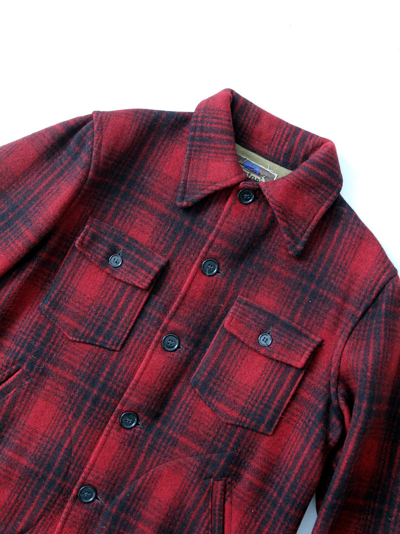 vintage H.W. Carter and Sons plaid wool coat