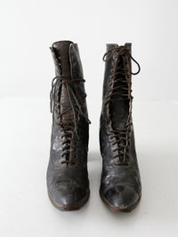 Victorian black leather boots