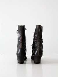 Victorian black leather boots