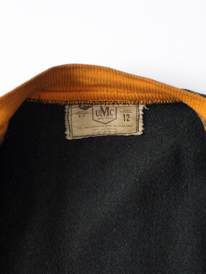 1950s UMC wool baseball jacket