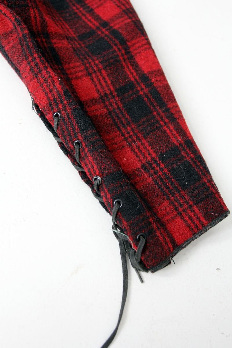 vintage 30s men's plaid hunting pants