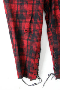 vintage 30s men's plaid hunting pants