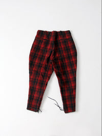 vintage 30s men's plaid hunting pants