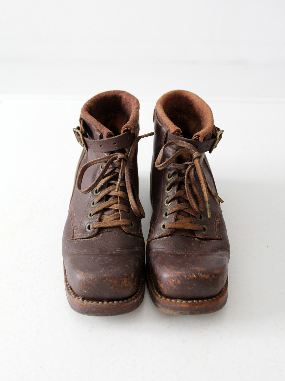 vintage leather ski boots, men's size 9.5