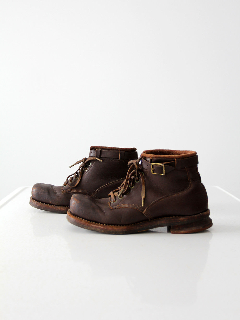 vintage leather ski boots, men's size 9.5